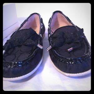 COACH - Black loafer ..size 8.5 .. partial patent